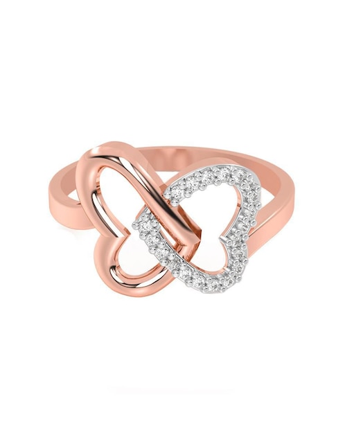 Anillo 14 k de oro zirconia brillante 1