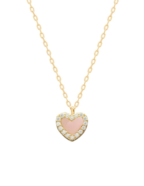 Collar con dije de corazón Piedra Natural .925 de plata P 925 1