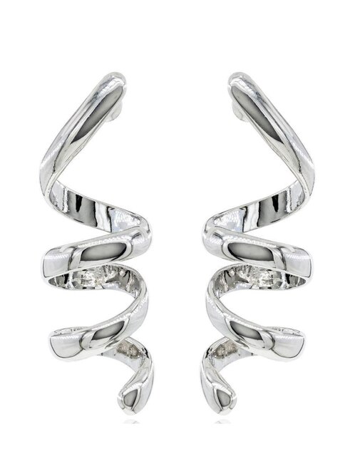 Aretes Mayfer Joyería con acabado baño rodio