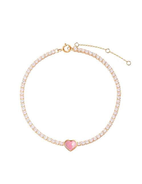 Pulsera Westies de plata con cristal p 925 Piedra Natural con acabado brillante