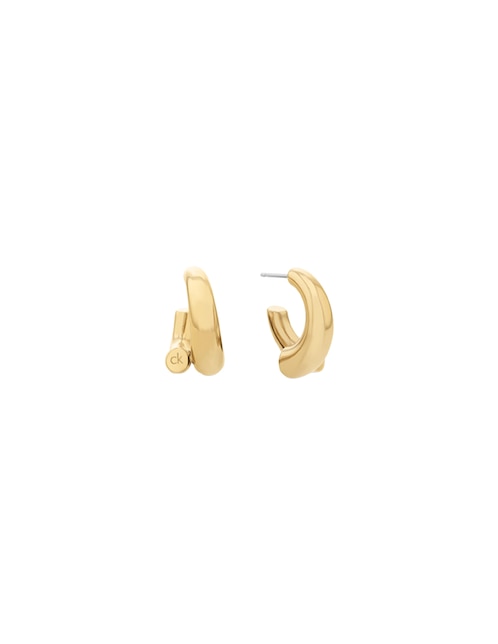 Aretes circulares Calvin Klein Ck Spiral con acabado brillante