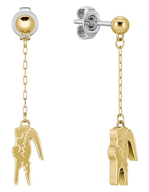 Aretes Crocodile con acabado brillante 1