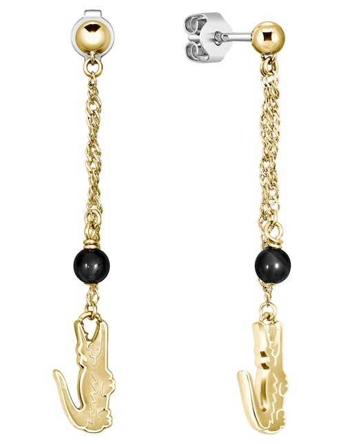 Aretes Lacoste Deva con acabado brillante