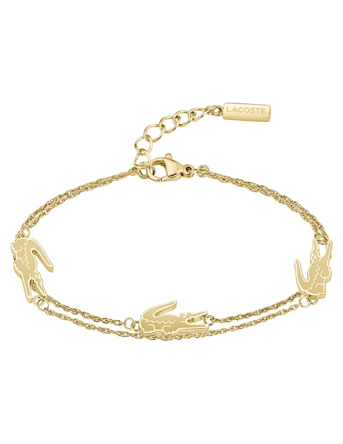 LACOSTE Brazalete Lacoste Crocodile con acabado brillante