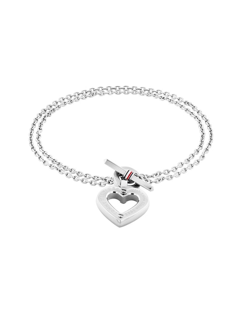 Pulsera Tommy Hilfiger Toggle Heart con acabado pulido