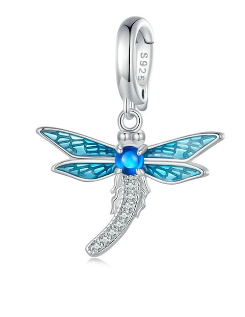 Charm de libélula Mayfer Joyería de plata P 925