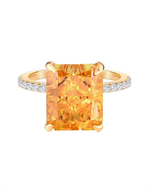 Anillo rectangular Gladkova Joyería P 925 de plata zirconia brillante