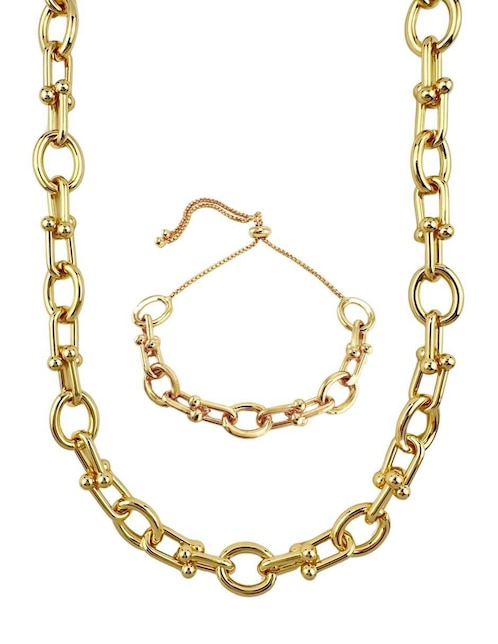 Collar y pulsera Zvezda Aurore de chapa de oro 18 k