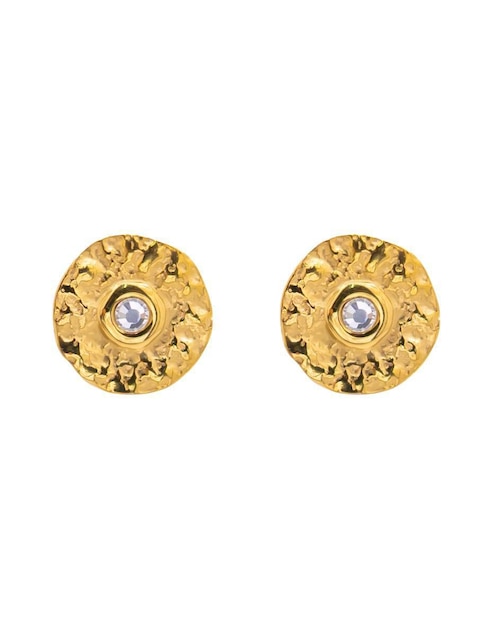 Aretes circulares Oro Angelus zirconia