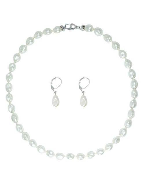 Aretes y collar Arette Perlas de Mallorca perla