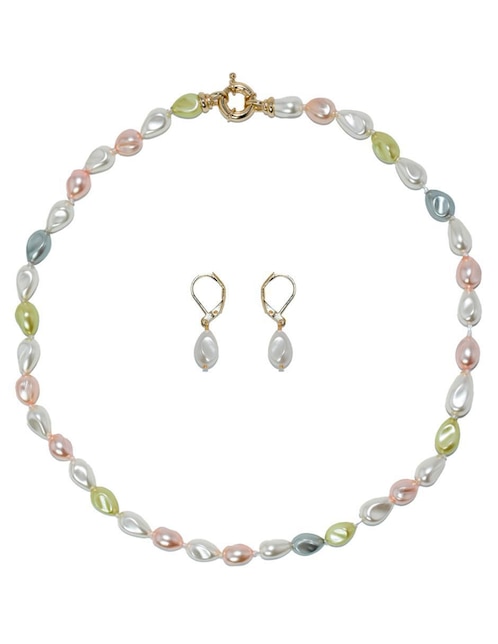 Aretes y collar Arette Perlas de Mallorca perla