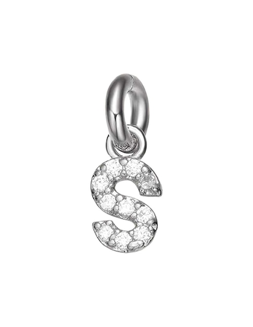 Charm de letra s classic girl power de plata P 925 circonita 1