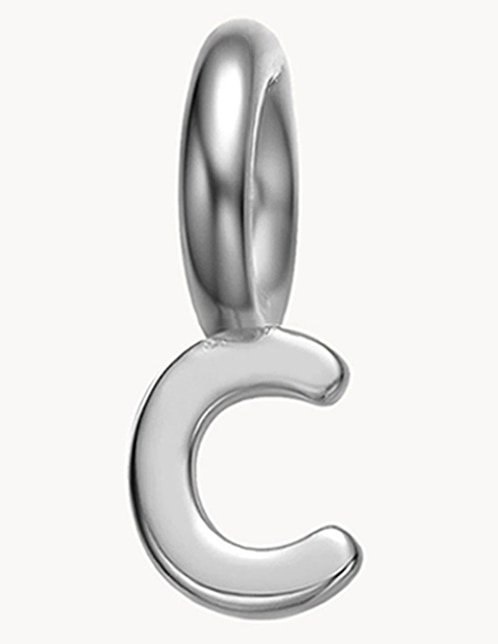 Charm de letra c classic de plata P 925 1