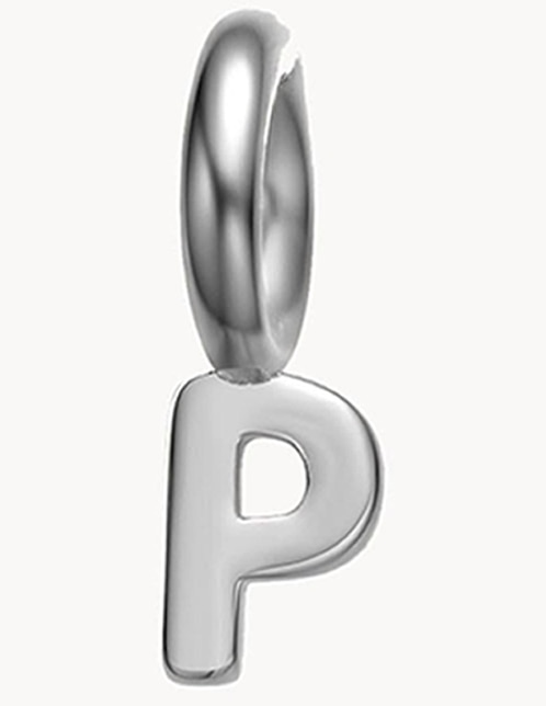 Charm de letra p classic girl power de plata 1