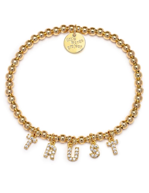 Pulsera Little Words Project Trust con acabado chapa de oro