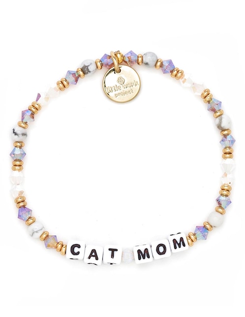 Pulsera Mom Cat con acabado chapa de oro