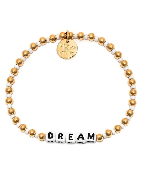 Pulsera Little Words Project Friendship con acabado chapa de oro