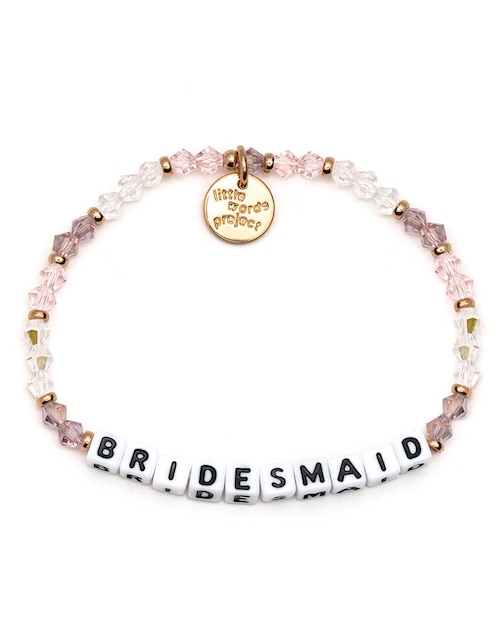 Pulsera Little Words Project Bridesmaid con acabado chapa de oro