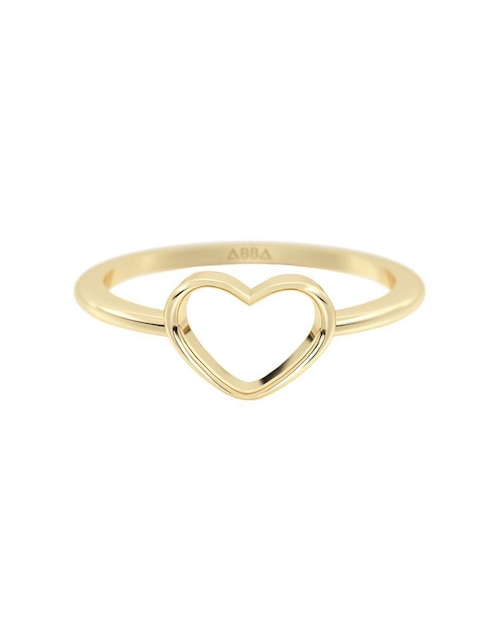 Anillo de corazón Abba Joyas 10 k de oro