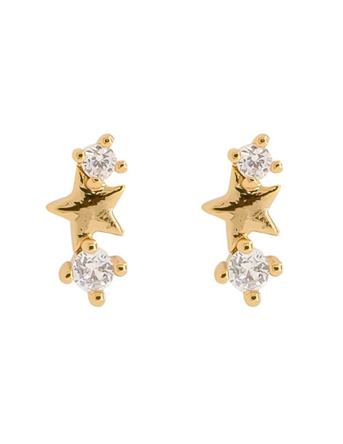 Broqueles de estrella Oro Angelus con acabado brillante zirconia