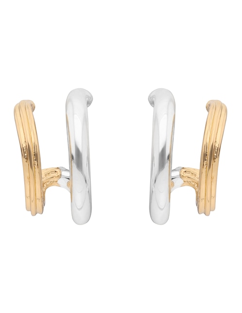 Aretes de letra c Napier con acabado brillante
