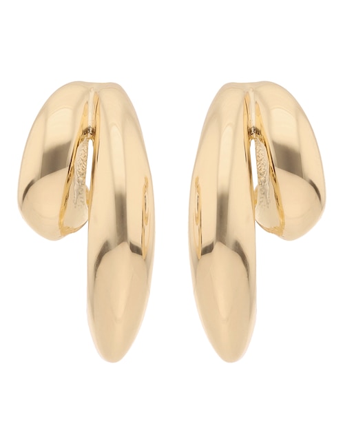 Aretes Gold Teardrop con acabado brillante 1