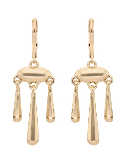 Aretes Nine West Gold Teardrop con acabado brillante