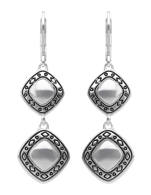 Aretes de rombo con acabado brillante 1