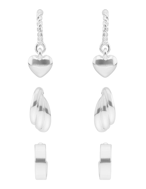 Set de aretes con acabado brillante 1