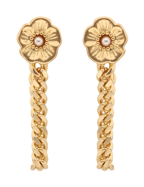 Aretes de flor 6.1 Tearose con acabado brillante 1