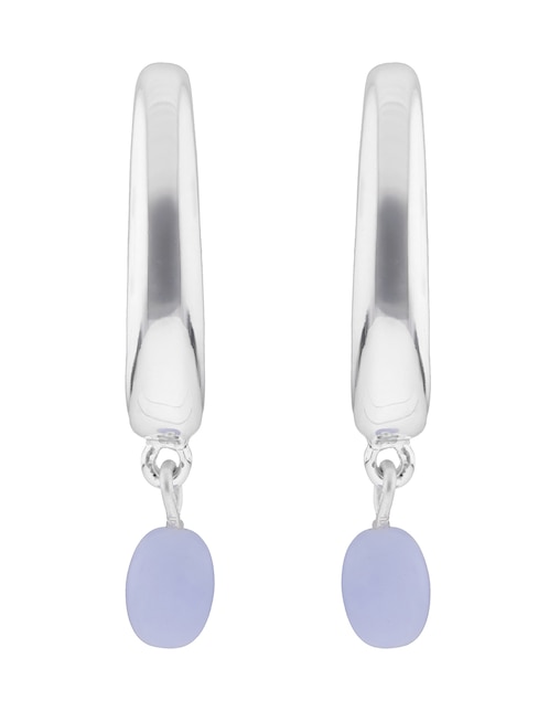 Aretes ovalados con acabado brillante 1