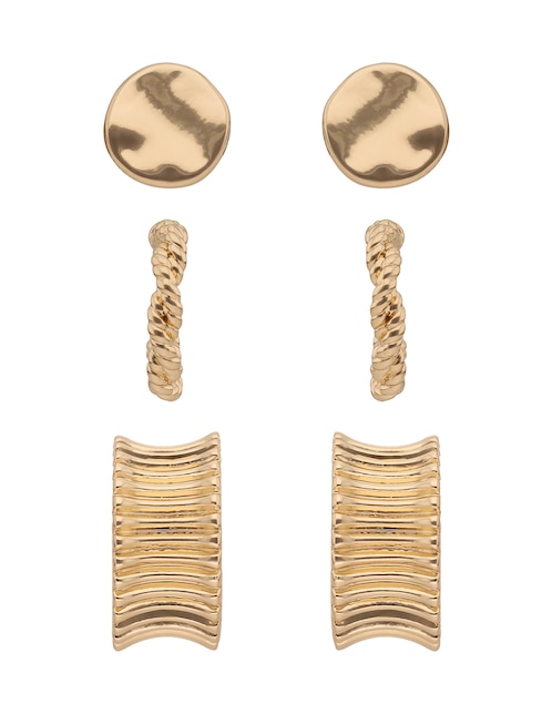 Set de aretes con acabado pulido 1