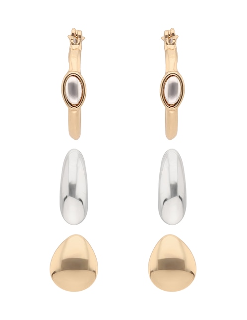Set de aretes con acabado brillante 1