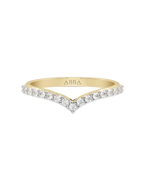 Anillo 10 k de oro zirconia brillante 1