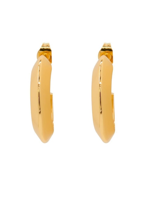 Aretes de aro circulares Oro Angelus con acabado brillante