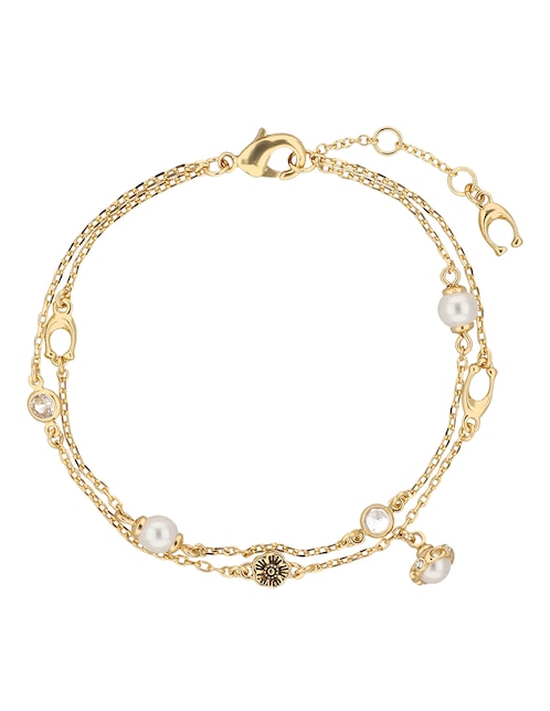 Pulsera Coach 6.1 Heritage Charming Charms con acabado brillante