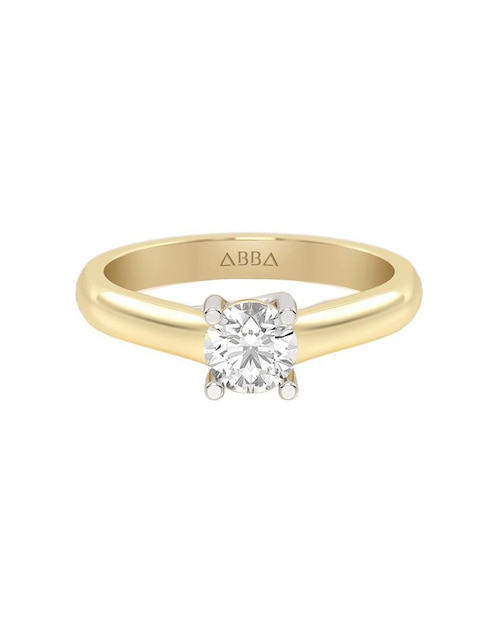 Anillo de compromiso "de" oro 10 k abba joyas no aplica zirconia