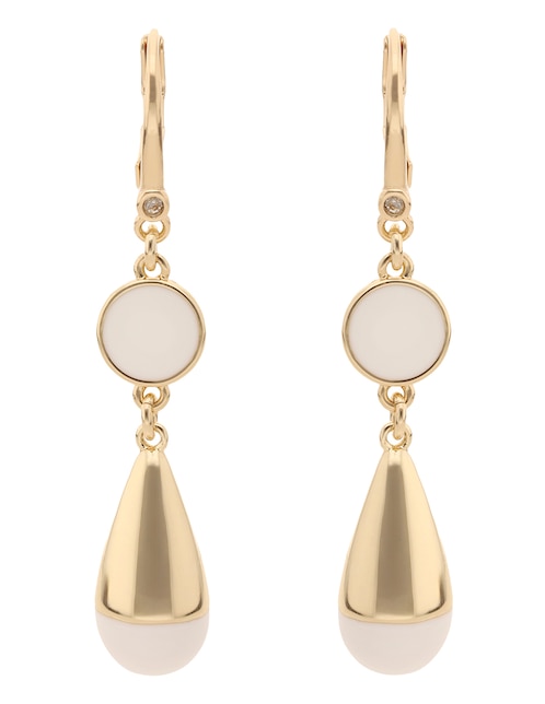 Aretes largos de gota Polly con acabado esmaltado 1