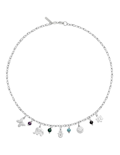 Collar Anamora Por Tanya Moss Hippie de plata P 925