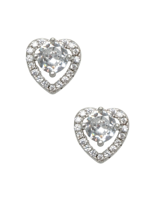 Broqueles de corazón Westies con acabado pavé cristal