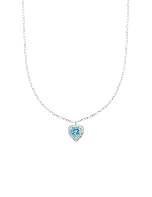 Collar con dije de corazón Encanto de plata P 925 1