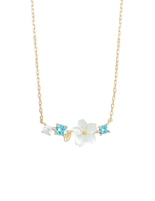 Collar de flor Flor Con Destellos de plata P 925 1