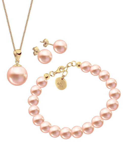 Aretes, collar y pulsera "de (si aplica)" redonda zvezda aurore no aplica "de" metal 18 k perla de cristal