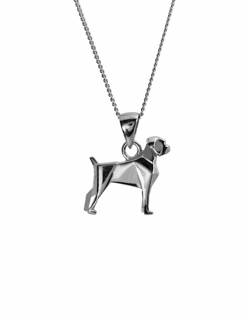 Colgante Y Dije de perro Necora origami animal planet de plata P 925