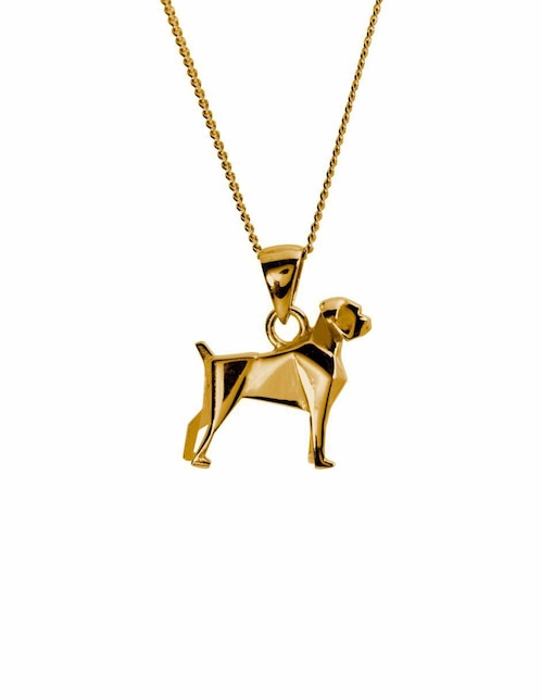 Colgante Y Dije de perro Necora origami animal planet de plata P 925