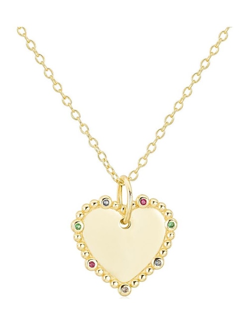 Collar de corazón Grabado Amor de plata P 925 1