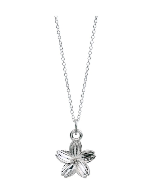Collar con dije de flor Anante de plata P 925