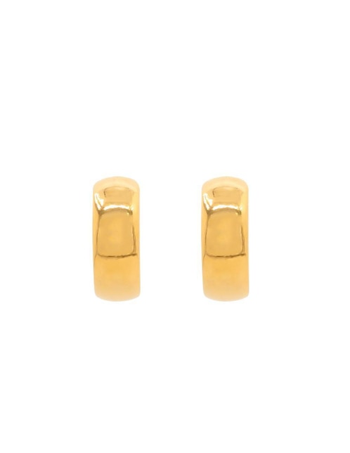 Aretes redondos Oro Angelus con acabado brillante
