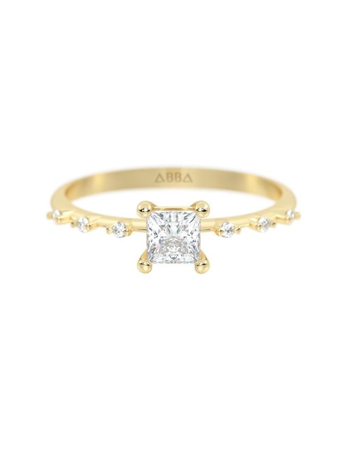 Anillo "de (si aplica)" cuadrada abba joyas sin familia no aplica 14 k "de" oro zirconia