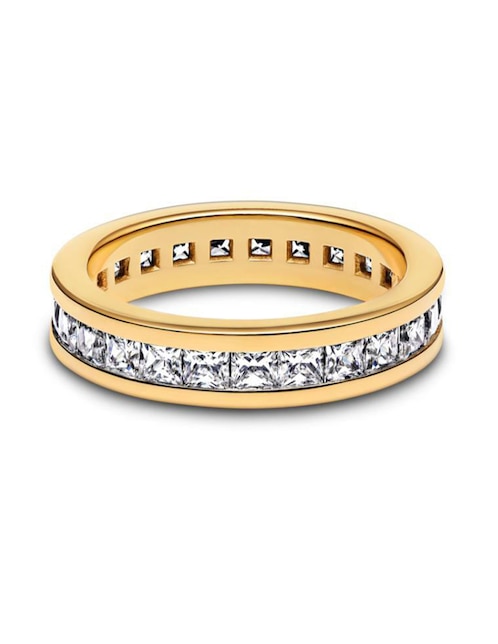 Anillo Pandora Timeless de plata P 925 zirconia cúbica con acabado baño de oro